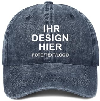 ERICAT personalisiert Cap personalisierte Basecap personalisierte Kappe personalisiertes Baseball Cap mit Foto/Logo/Text Kappe selbst gestalten Trucker Caps für Männer & Frauen in großen Mengen