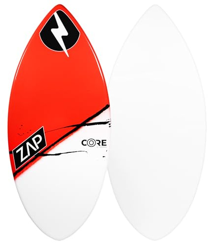 ZAP Core V2 Skimboard, Entry Level Lightweight Design, Made in The USA (Red, 40)