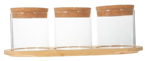 CIMAXIC Glas-pflanzgefäß-terrarium Mit Bambusständer Für Hydrokultur Zimmerpflanzen Indoor Garten Wasserpflanzgefäß