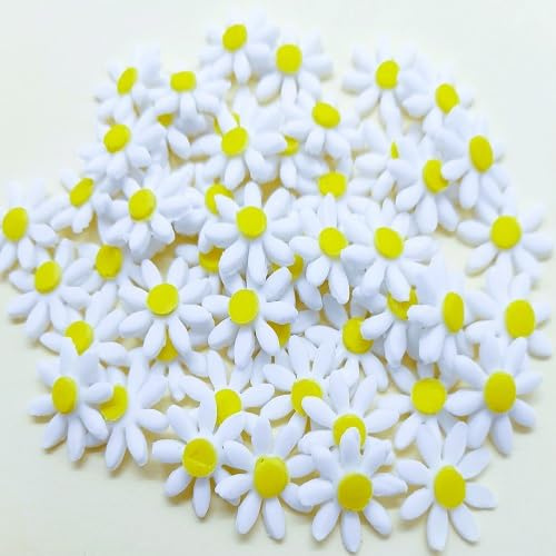 50pcs Daisy's Edible Sugar Fondant Cupcake Cake Toppers Decorations