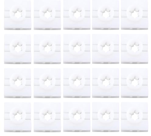 20 stück seitenschwellenclips aus Kunststoff kompatibel mit Audi a4l b9 (2015-2023) schwellerhalterungen a0009912098 Ersatzteile, Weiß