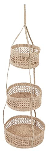 Panier de fruits suspendu Roard 3 niveaux Multifonctionnel Foldable Elegant Style Easy Installation Sanging Produce Panier