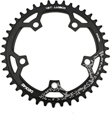 TANGSIYANG Kettenblatt 110/5. BCD 110BCD. Rennrad schmaler Breitkennring 3 6T-58T. Fahrradkettenrad(44T)