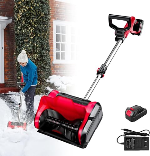 Pala quitanieves inalámbrica,Quitanieves eléctrico portátil de 1200 W,Ancho de Limpieza: 32 cm,Altura de Limpieza: 16 cm,Distancia de proyección: 8 m,para Patios y Granjas