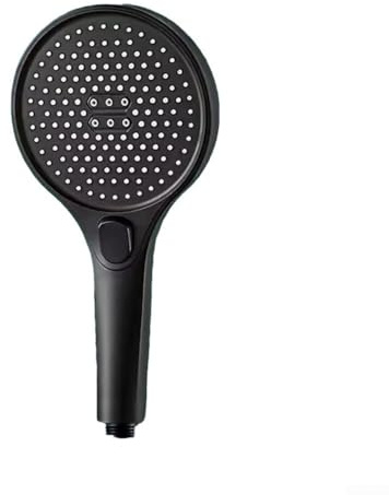 Zilimontt Mattschwarz, 3 variable Sprühmodi, mit Silikondüsen, langlebig, ABS-Kunststoff, werkzeuglos, 13 cm großer Panel-Druck, Handbrause im Kopf (schwarz)