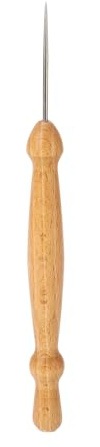 ANKROYU Punteruolo da cucito Manico professionale in legno Punta conica di precisione Cucitura multifunzionale Tessuto in pelle Sartoria artigianale Quilting Lavorazione del legno