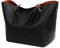 Pahajim Henkeltaschen Desigual Handtasche Damen Ledertasche Damen Shopper Damen Groß Tote Schultertaschen Kunstleder Wasserdichte Tasche Umhängetasche Geschenk Für Frauen(Schwarz)