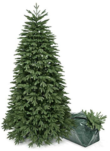 BOP Albero di Natale Urano, 240 Cm, con Borsa Porta Albero. Fogliame in PE (polietilene) Real Touch e PVC, Folto Realistico e Naturale, Facile da Montare: Apertura dei Rami Ad Ombrello