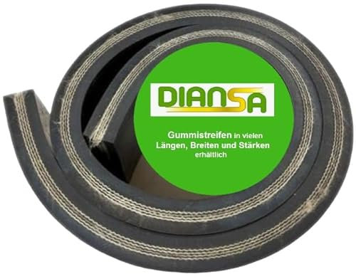 Gummistreifen mit Gewebe 1500x80x15mm Hartgummi Vollgummi Gummi-Matte Auflage Streifen Unterlage Schürfleiste Abrieb Schneeschild Leiste