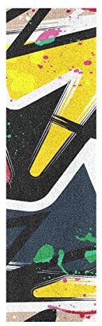 Culture Graffiti Art Couleur Grip de Skateboard Bande Grip Antidérapante,Auto-adhésif Griptape de Longboard,sans Bulles,Peut êTre Coupé(84 * 23cm 1pcs)