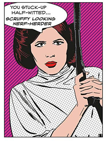 Star Wars - Leinwanddruck Scruffy Looking Nerf-Herder (80 cm x 60 cm) (Pink/Weiß/Schwarz)