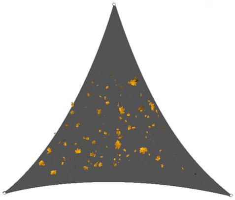 HUJZJY Tenda Vela Ombreggiante Triangolare 2x2x2m, Telo Tenda da Sole Parasole, Telo per Tenda da Sole Impermeabile, Telo Tenda da Sole per Esterno, Tenda Parasole da Balcone