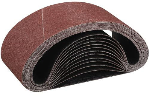 STEBRUAM Nastri Abrasivi 75x 457 mm,12PCS 80 grana Levigatrice a Nastro