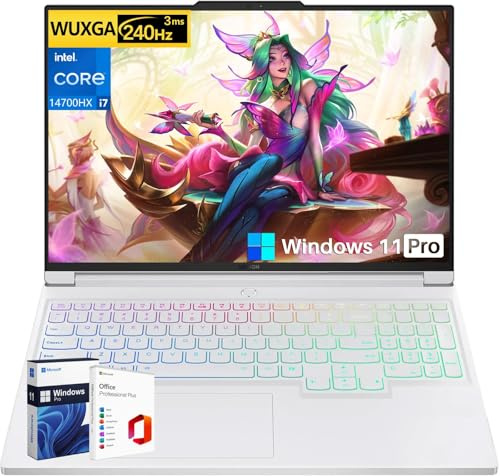 Lenovo Legion 7i 16 Inch Gaming Laptop, Intel i7-14700HX(Up to 5.5 GHz, Beat i9-13900HX), NVIDIA RTX 4060, 16 LCD IPS WQXGA 240Hz, 64 GB DDR5, 2 TB SSD, Wi-Fi 6E, Windows 11 Pro, MS Office Pro 2024