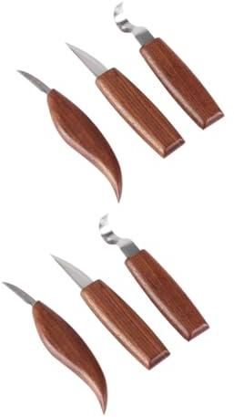 HOMSFOU 2 set Set Di Bulini Kit Per Intaglio Strumenti Per Intaglio Strumenti Per Scultura Intaglio Del Legno Intaglio Incisione Fresa Dritta Materiale Per Intaglio 3 pezzi*2