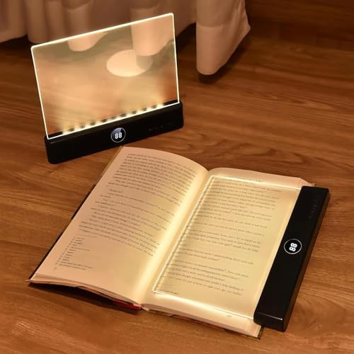 Pipihome Leselampe Buch, 3 Lichtfarben Dimmbares LED Buchlampe mit Timer | Augenschutz Leselicht, Wiederaufladbare Buch Leselampe für Nachtlesungen im Bett