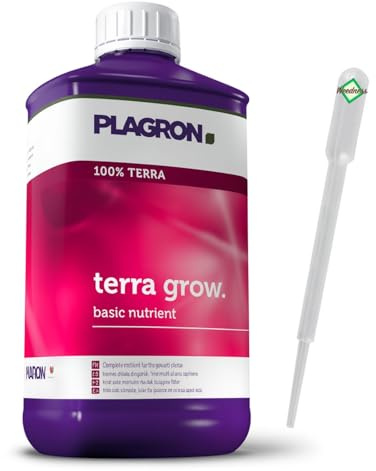Weedness Plagron Terra Grow 1 Liter - Grow Anbau Indoor Dünger Wachstumsphase Organischer Bio Flüssigdünger Gurken Tomaten