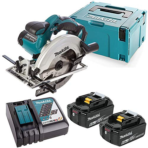 Makita DSS611 18V LXT Circular Saw with 2 x 6Ah Batteries, Charger & Case