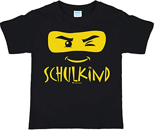 Kinder T-Shirt Schulkind ABC-Schütze Schultüte schwarz Zuckertüte Geschenk