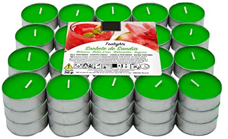 Lumar Aromatic Tealight Set di 60 Candele profumate, lumini aromatiche Fragranza sorbetto all'anguria