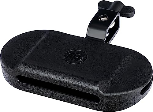 Meinl MPE3BK Percussion Block Medium Pitch - Percussion Block | Percussion Block mit Befestigungsklammer, Mittlerer Sound, PE Kunststoff
