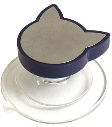 Prym 610274 Nadelmagnet Katze, 45 x 45 x 25 mm, Silberfarbig, Transparent, Pflaumenblau