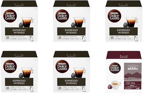 NESCAFÉ DOLCE GUSTO Confezione Assortita Caffè Espresso Intenso e Espresso Napoli, 6 Confezioni da 16 Capsule (96 Capsule Compatibili Nescafé Dolce Gusto)