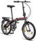 Licorne Bike CONSERES Premium Faltrad, Klapprad in 20 Zoll - Fahrrad für Herren, Jungen, Mädchen und Damen - Shimano 6 Gang-Schaltung - Hollandfahrrad - Schwarz/Rot