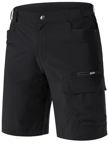 EKLENTSON Mens Shorts Quick Dry Hiking Work Cargo Shorts | multi pockets,lightweight,breathable,elasticated waist,summer,walking,outdoor,casual,camping,cycling,fishing