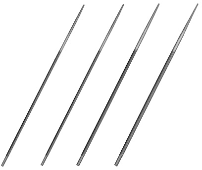 Kettensägenfeile, 4 Stück, Kettensägenschärfer, Ketten, Schärfen runde Feilen zum Schärfen von flachen Sägeketten (9/64,5/32,11/64,3/16)