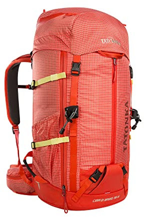 Tatonka Cima di Basso 38L W RECCO - Leichter Kletterrucksack für Frauen - Mit Helmfach, RECCO-Notfall-Reflektor und 38 Liter Volumen (red orange)