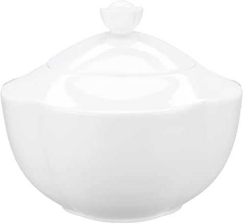 Villeroy & Boch Arco Pot à sucre rond moderne en porcelaine blanche 9,8 cm
