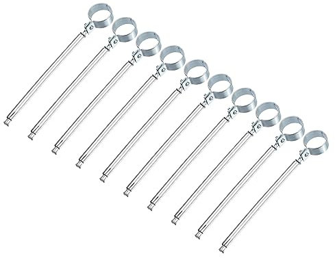 uxcell 5Pcs Pipe Bracket Clamp Wall Mount Fit 1-9/16(40mm) Pipe Support, 245mm Long Pipe Strap Clamp with Expansion Screw for Gas Water Pipeline