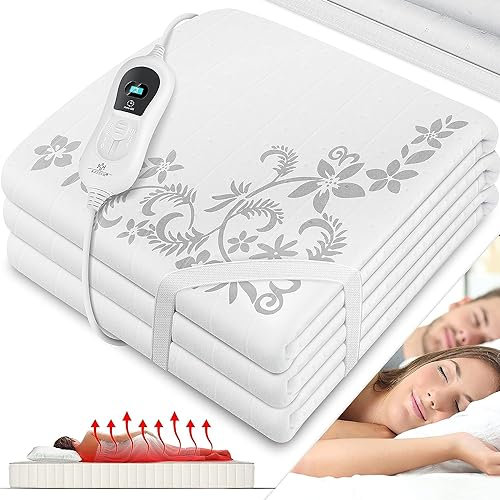 KESSER® Sottovaso termico 150x80cm con spegnimento automatico, con telecomando | Coperta riscaldante con 3 livelli di temperatura | Base termica per letto riscaldatore materasso