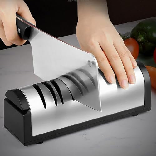 MAHWER Knife Sharpener Electric Knife Sharpener Household Automatic Knife Sharpener Multifunctional Automatic Knife Sharpener Convenient and Practical