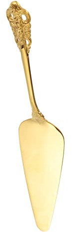 Zerodeko Spatule à Glaçage En Acier Inoxydable 304 Manche Décoré Sculpté, Trancheuse à Gâteau Fine Dentelée, Coupe-gâteau Délicat Pour Serveurs De Fête Et Découpe Régulière