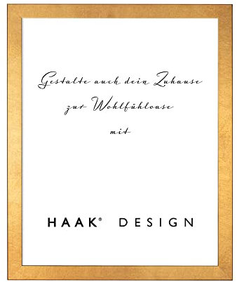 Haak Bilderrahmen modern stabil Tokio ANTIREFLEX/Entspiegelt Blattgold 30 X 40 cm Rahmen für Puzzle Bilder Poster XXL Größen