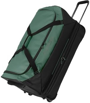 travelite Trolley Reisetasche mit Rollen aus wasserabweisendem Material, Basics Weichgepäck Rolltasche mit Dehnfalte, 70 cm, 98-119 Liter