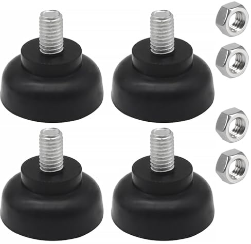 Matsizen Gummifüße Schraubbar 4PCS Gummipuffer M8 Stellfüße M8 Feuchtigkeitsbeständig und rutschfest Möbel rutschfeste und Stoßdämpfende Schützt Möbel Sofa Tisch und Stuhlbeine