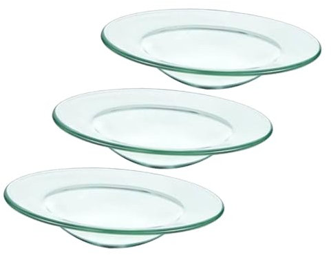 Levemolo 3stücke Teiliges Aromatherapie Wachswärmer Geschirr Aus Transparentem Glas Duftlampe Für Ätherische Öle Und Teelichter Elegant Und Funktional Für Zuhause Und Büro