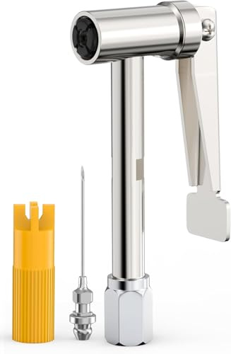 NAACOO 90°Fettpressenkupplungs Set,rechtwinkliger Schmiernippel-Adapter,ideal für Enge Stellen.Einfach zu verwendendes 12000 PSI Schnellverschluss-Fettpressenspitzen-Set, langlebig,1/8 NPT.