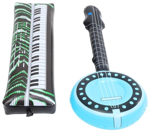 JOINPAYA 2stücke Aufblasbare Musikinstrumente Elektronische Klavier Und Banjo Party Requisiten Für Fotobooth Für Disco Und Hip-hop-events Wiederverwendbar Und Tragbar