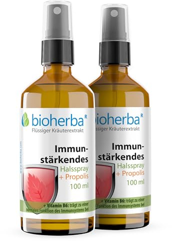 2 Halsspray 100 ml mit Propolis und Vitamin B6 – Pflanzliche Halspflege mit Kräuterextrakten von BIOHERBA PZN 17188657