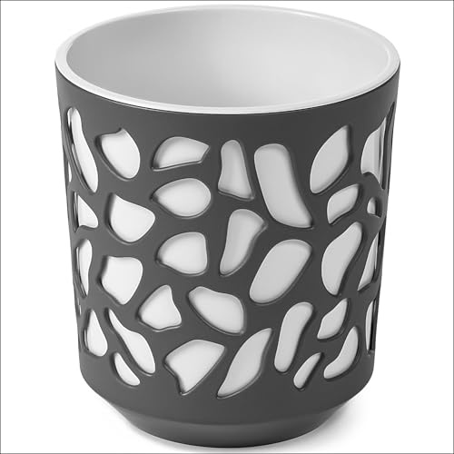 KONZEPT Blumentopf 30 cm Durchmesser, große - 12 Liter, Übertopf aus Kunststoff für Zimmerpflanzen ideal für Wohnzimmer, Küche und Balkon