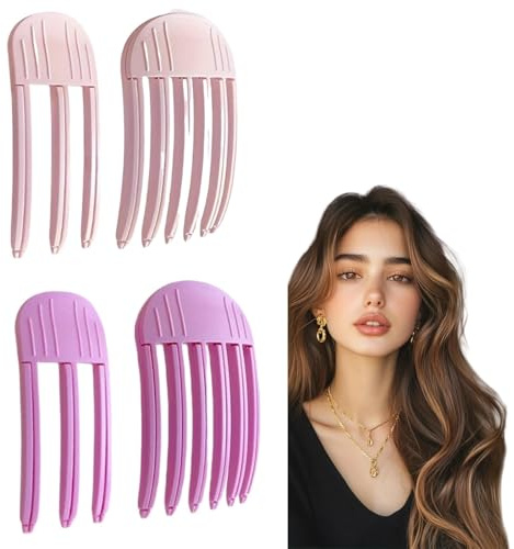 Set di 4 fermagli voluminosi per capelli soffici, clip volumizzanti per attaccatura dei capelli, pettine modellante per acconciatura, clip per sollevare le radici dei capelli, set di strumenti per il