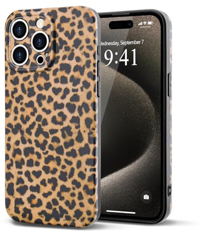 Teageo Hülle für iPhone 13 Pro Leopardmuster Anti-Drop, Retro | Klassisch Leopard Mädchen Handyhülle TPU Silikon Abdeckung Kameraschutz Bumper