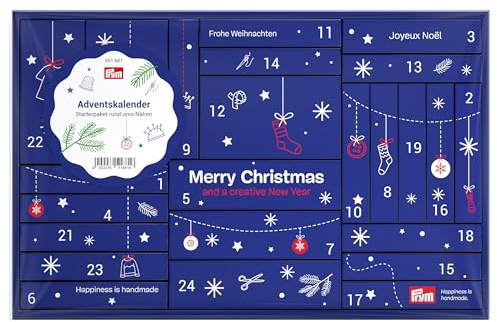 Prym Calendario dell'Avvento 2025 – Set di accessori da cucito da 24 pezzi, ideale per amanti del cucito e appassionati di fai da te