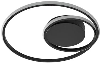 Lindby LED Deckenleuchte Kyron dimmbar (Modern) in Schwarz aus Aluminium (1 flammig,) - Lampe Deckenlampe Wohnzimmerleuchte