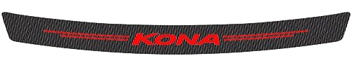 CHAOWEIFB Protector de Parachoques Trasero para Hyun-dai Kona Hybrid 2020-2024, Carbono Fibra Protección Borde de Carga Protector de Umbral de Puerta Accesorios