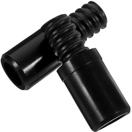Cabilock 2Pcs Threaded Tip Replacement for Mop Handle Pole Adapter Plastic Screw Connectors with Rivet Design Secure and Stable Fit for Broom and Telescopic Extension Poles Black